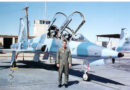 Wilbur in front of an AT-38B Talon